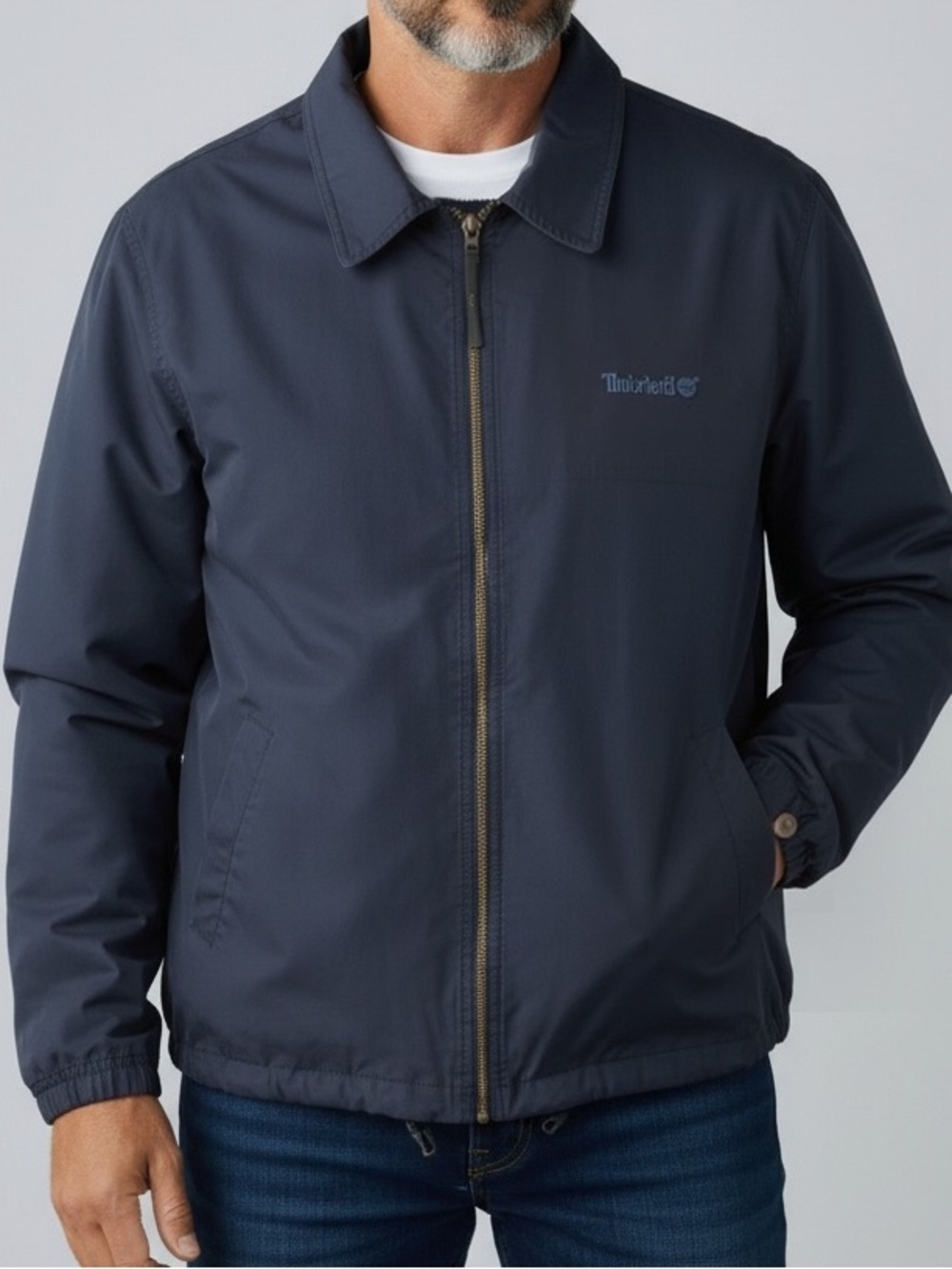 Timberland Dark Navy Zip-Up Lightweight Men's Jacket